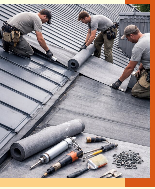 Гидроизоляция металлической кровли полимочевиной в Искитиме от 8663 руб. | ТепломастерСкм