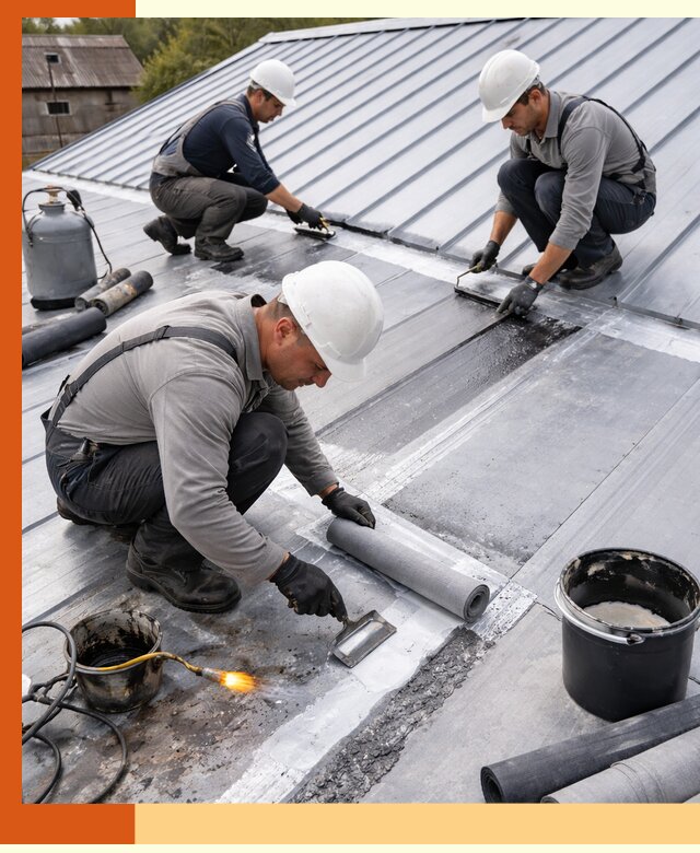 Гидроизоляция металлической кровли с гарантией в Искитиме