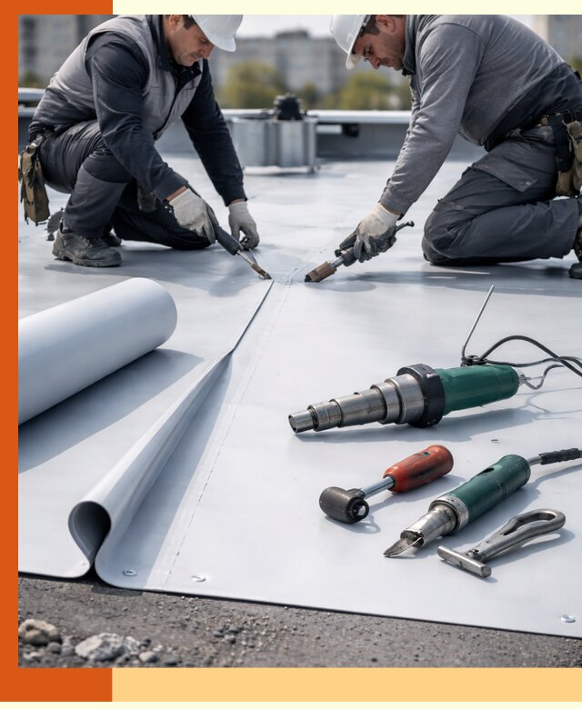 Гидроизоляция мембранной кровли в Искитиме: монтаж и ремонт быстро