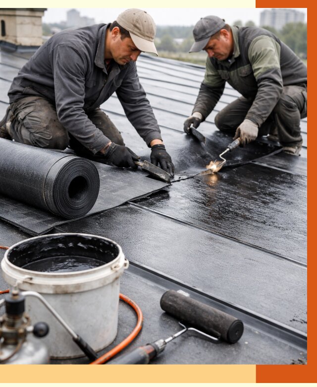 Гидроизоляция фальцевой кровли в Искитиме от 7644 руб. под ключ | ТепломастерСкм