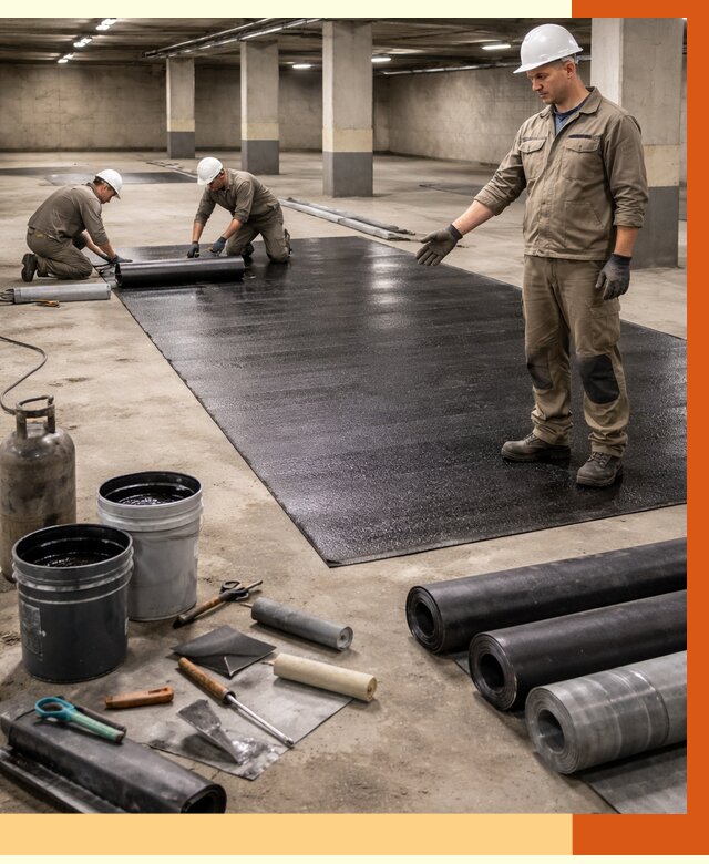 Гидроизоляция паркинга в Искитиме от 1223 руб/м² — профессиональная защита | ТепломастерСкм