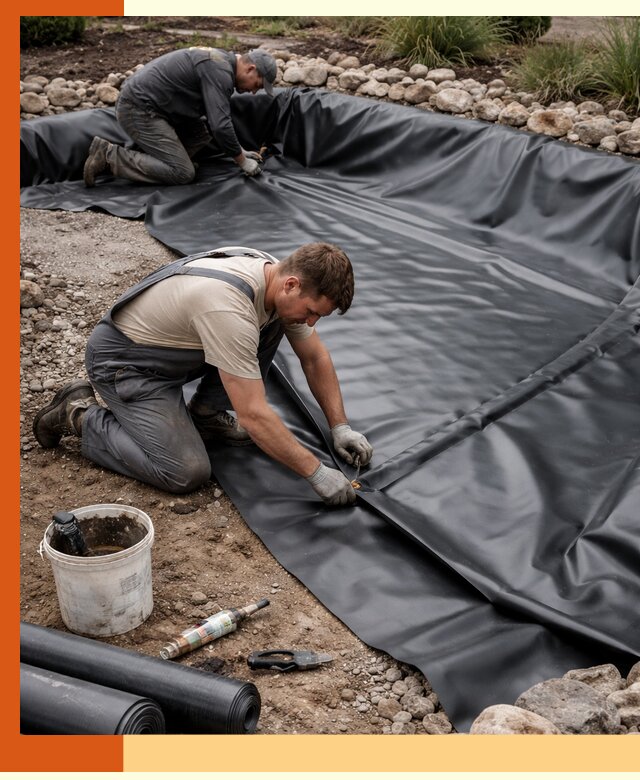 Гидроизоляция пруда в Искитиме: надежная защита и герметизация