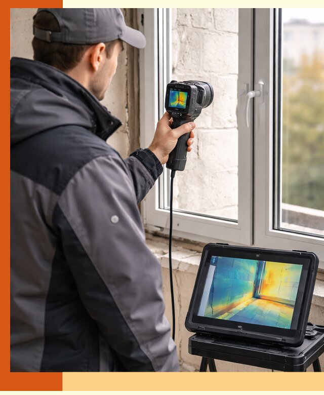 Тепловизионное обследование дома в Искитиме для выявления утечек тепла