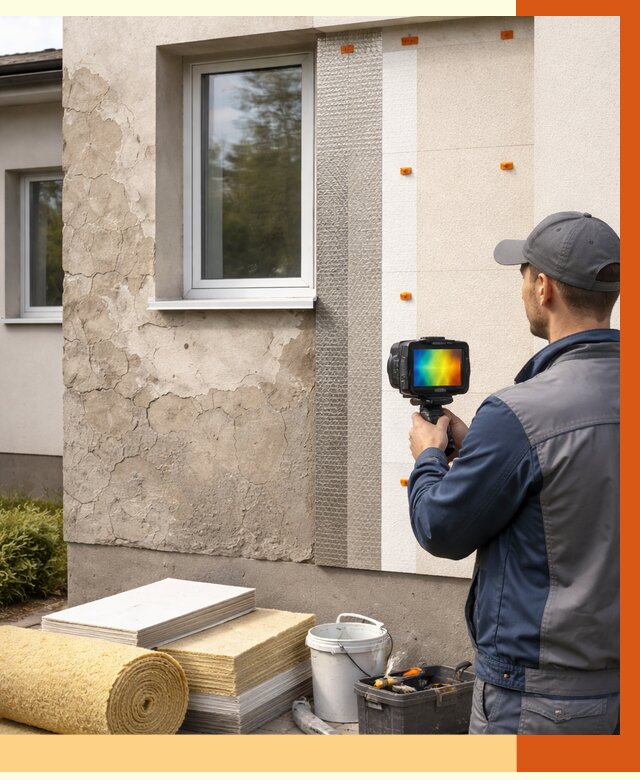 Тепловизионное обследование фасада в Искитиме от 4586 руб. под ключ | ТепломастерСкм