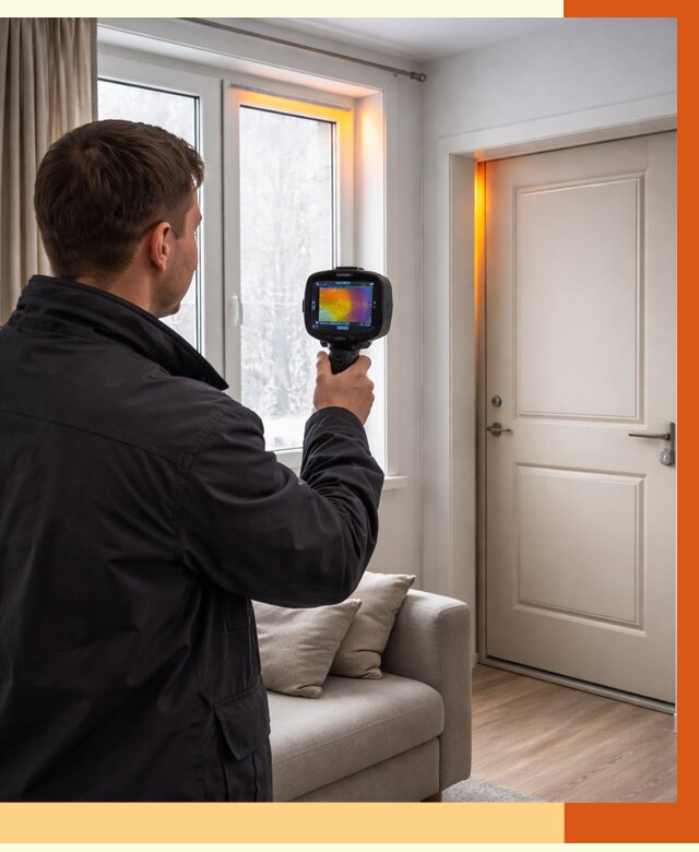 Тепловизионное обследование окон и дверей в Искитиме от 4586 руб. | ТепломастерСкм