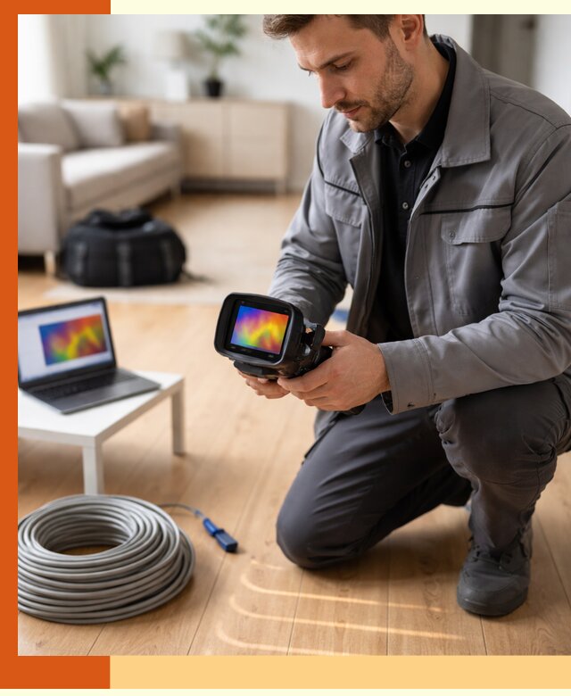 Тепловизионное обследование тёплого пола в Искитиме для точной диагностики