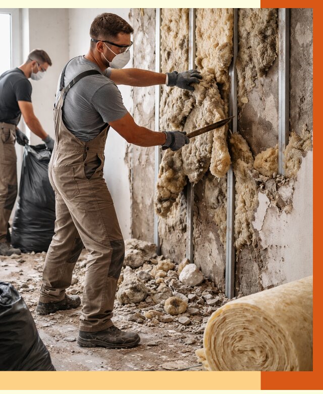 Демонтаж старого утеплителя в Искитиме от 3567 руб. — работы под ключ | ТепломастерСкм