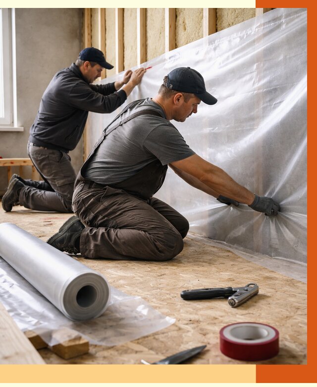 Монтаж пароизоляции в Искитиме от 2548 руб. — установка и укладка под ключ | ТепломастерСкм