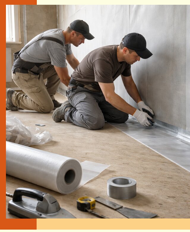 Монтаж пароизоляции для дома и помещений в Искитиме