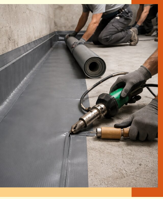 Монтаж гидроизоляционной мембраны в Искитиме от 1014 руб/м2 | ТепломастерСкм
