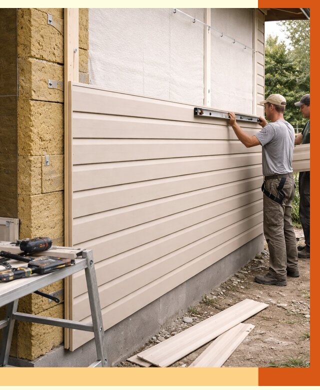 Монтаж сайдинга после утепления в Искитиме от 1886 руб. — обшивка и облицовка | ТепломастерСкм