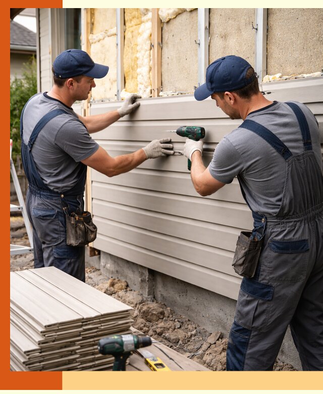 Монтаж сайдинга после утепления в Искитиме качественно и надежно